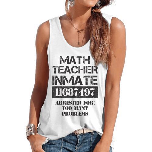 Halloween Math Teacher Prisoner Costume Flowy Tank - teacherstshirts.com DE