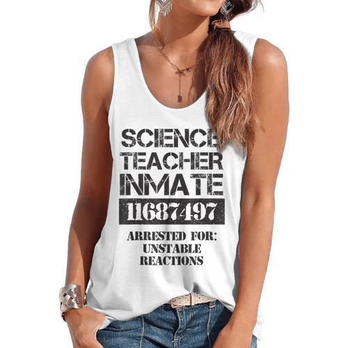 Halloween Science Teacher Prisoner Costume Flowy Tank - teacherstshirts.com DE