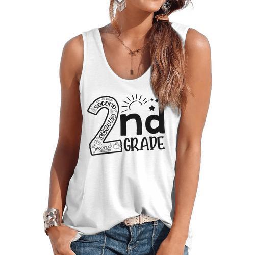 Hello On To 2nd Grade Teachers Boys And Team Secound Grade Flowy Tank - teacherstshirts.com