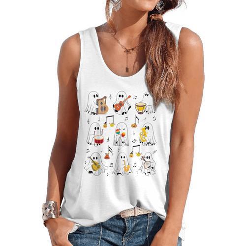 It's A Bootiful Day To Make Music Ghost Teacher Flowy Tank - teacherstshirts.com CA