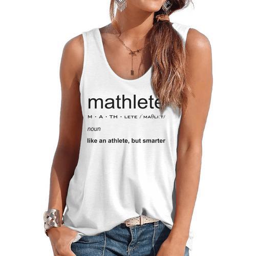 Mathlete Definition Math Math Teacher Nerd Geek Men Women Girls Kids Flowy Tank - teacherstshirts.com