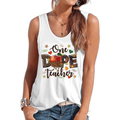 One Dope Teacher Flowy Tank - teacherstshirts.com UK