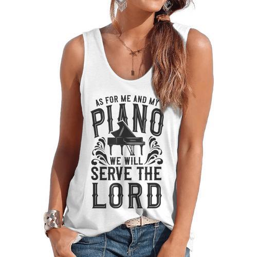 Piano Teacher Pianist Flowy Tank - teacherstshirts.com UK