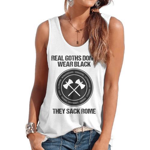Real Goths Sack Rome History Teacher Flowy Tank - teacherstshirts.com