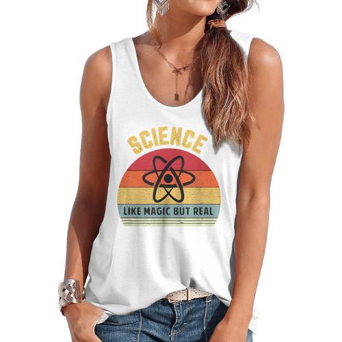 Science Like Magic But Real Science Teacher Graphics Geek Flowy Tank - teacherstshirts.com