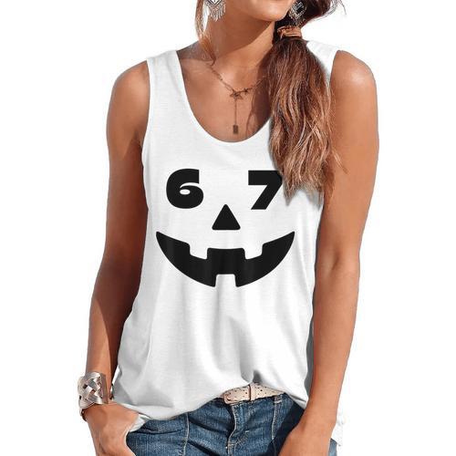 Six Seven Halloween Costume For Students Teachers 6 7 Flowy Tank - teacherstshirts.com AU