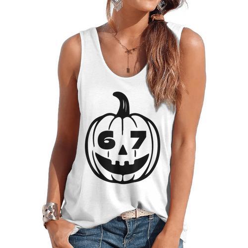 Six Seven Halloween Costume For Students Teachers Flowy Tank - teacherstshirts.com UK