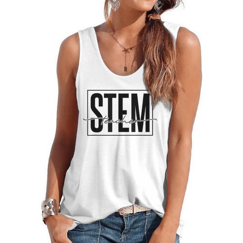 Stem Teacher Science Technology Engineering Math Teachers Flowy Tank - teacherstshirts.com AU