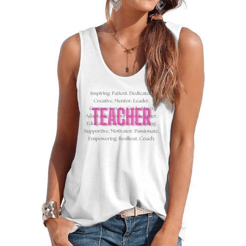 TEACH Inspirational Teacher Comfortable & Stylish T-Shirt Flowy Tank - teacherstshirts.com