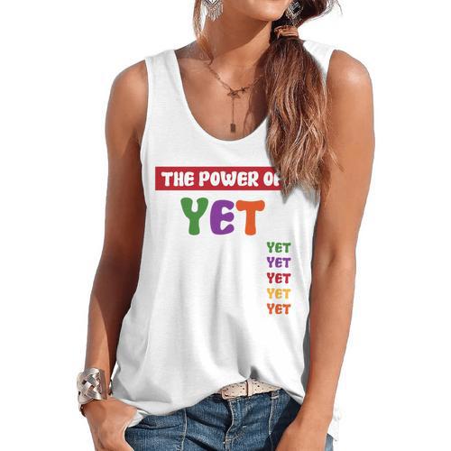 Teacher Growth Mindset Power Of Yet Flowy Tank - teacherstshirts.com AU