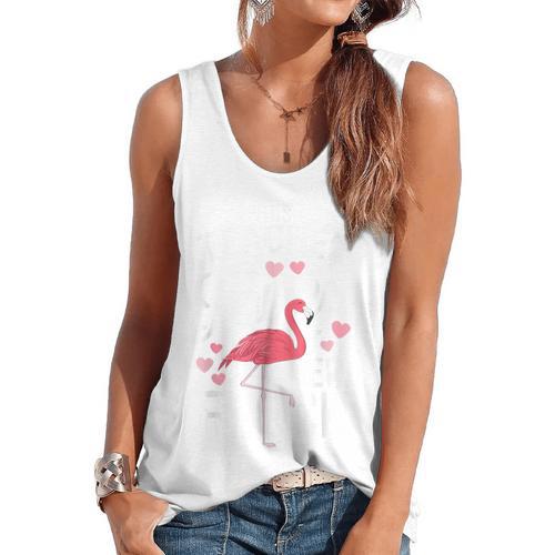 This Teacher Loves Her Flock Flamingo Teacher Class Flowy Tank - teacherstshirts.com CA