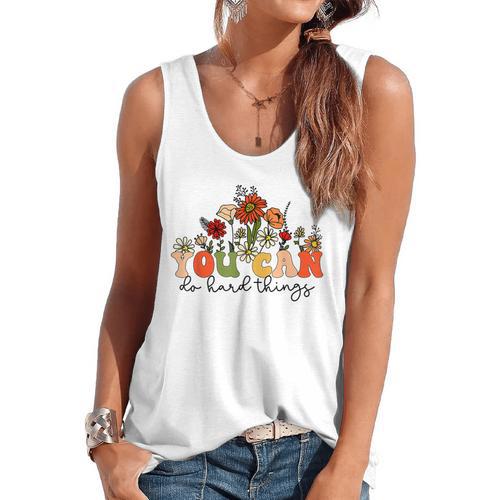 Test Day Teacher Shirt You Can Do Hard Things Women Kids Flowy Tank - teacherstshirts.com AU