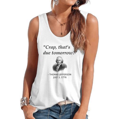 Thomas Jefferson USA History Teacher Student Flowy Tank - teacherstshirts.com