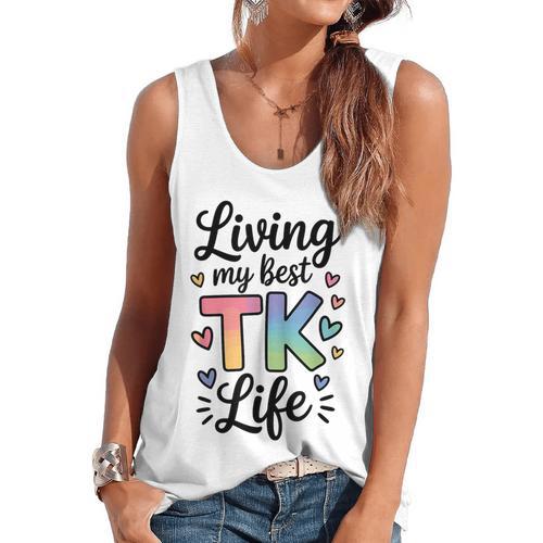 Transitional Kindergarten TK Teacher Flowy Tank - teacherstshirts.com