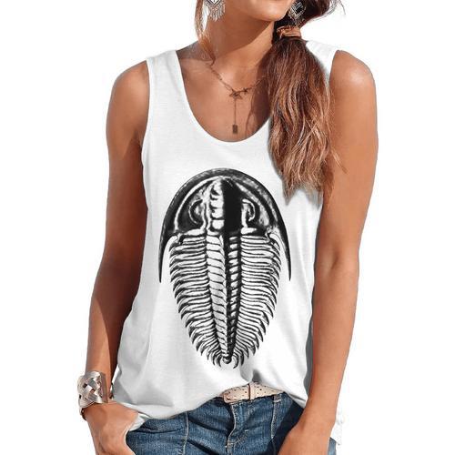 Trilobite Fossil Geology Teacher Student Geologist Flowy Tank - teacherstshirts.com