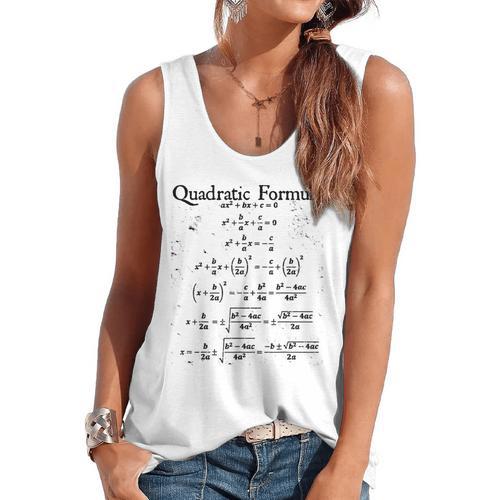Vintage Nerdy Quadratic Formula Proof Algebra Math Teacher Flowy Tank - teacherstshirts.com