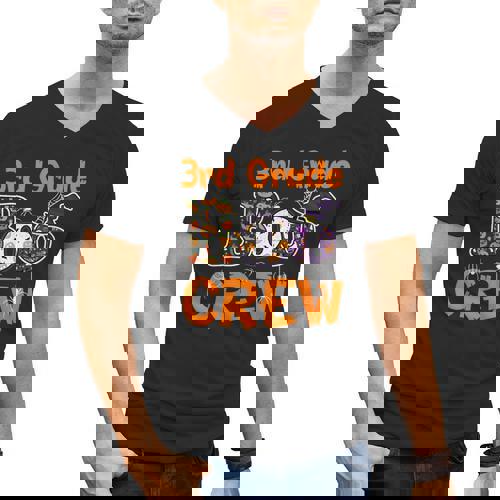 3rd Grade Boo Crew Halloween Teachers Students Costume Men&#x27;s V-Neck T-Shirt - teacherstshirts.com