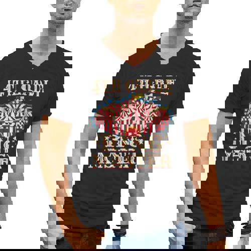 4th Grade Ringmaster Shirt 4th Grade Teacher Shirts Teacher Men Women Kids Men&#x27;s V-Neck T-Shirt - teacherstshirts.com