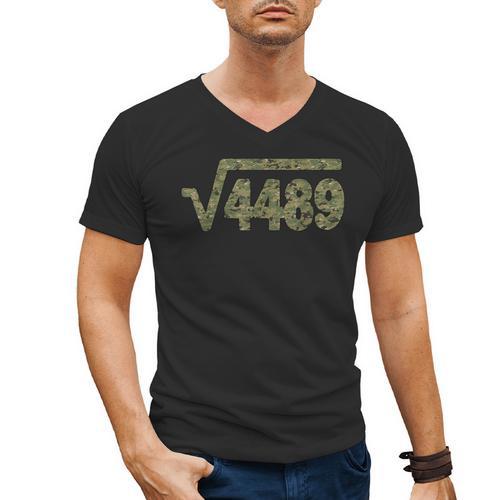 6 7 Army Pattern Meme Square Root 4489 Slang Math Teacher Men's V-Neck T-Shirt - teacherstshirts.com AU