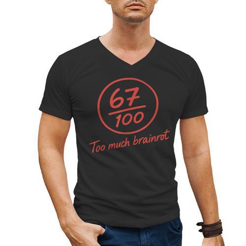 6 7 Brainrot Elementary Teacher Meme 67 Six Seven Men's V-Neck T-Shirt - teacherstshirts.com CA
