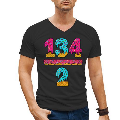 67 Ice Cream Drip Meme Division Math Teacher Gen Alpha Slang Men's V-Neck T-Shirt - teacherstshirts.com UK