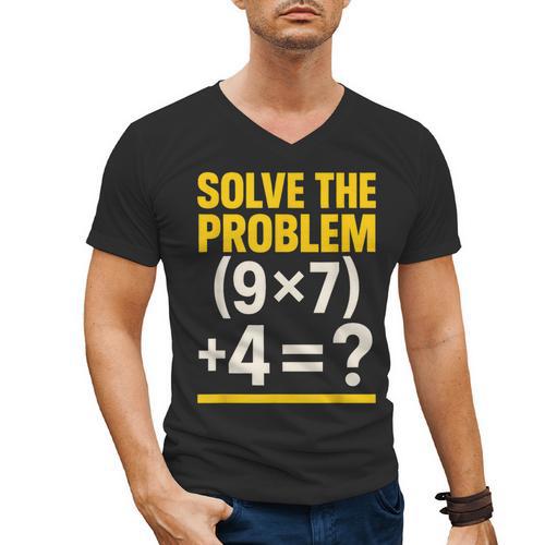 67 Meme Math Teacher School 6-7 Brain Rot Six Seven Men's V-Neck T-Shirt - teacherstshirts.com UK