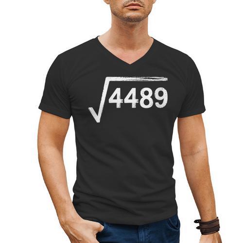 67 Meme Math Teacher Square Root 4489 Men's V-Neck T-Shirt - teacherstshirts.com