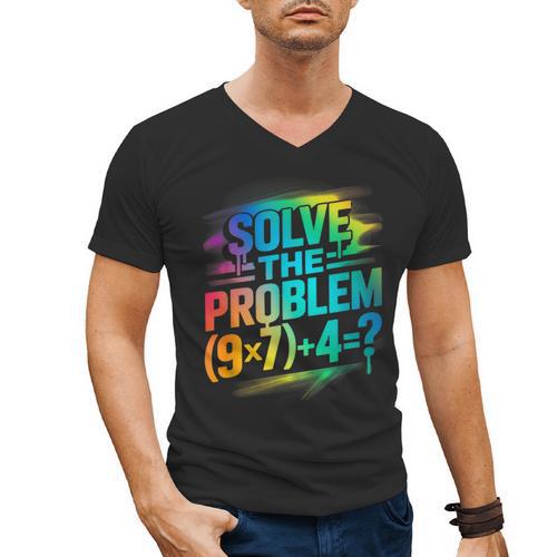 67 Meme PEMDAS Elementary Math Teacher Six Seven Men's V-Neck T-Shirt - teacherstshirts.com UK