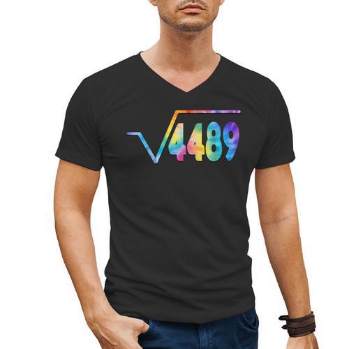 67 Meme Square Root 4489 Slang Math Teacher Tie Dye Men's V-Neck T-Shirt - teacherstshirts.com
