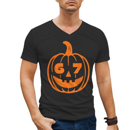 67 Six Seven Halloween Costume For Students Teachers Men's V-Neck T-Shirt - teacherstshirts.com