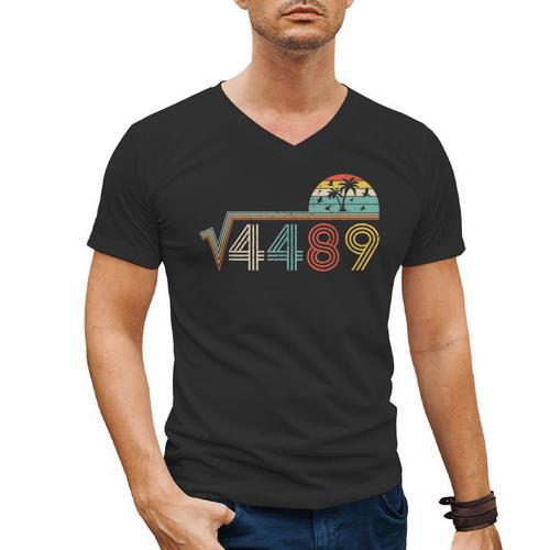 67 Vintage Meme Square Root 4489 Slang Math Teacher Men's V-Neck T-Shirt - teacherstshirts.com CA