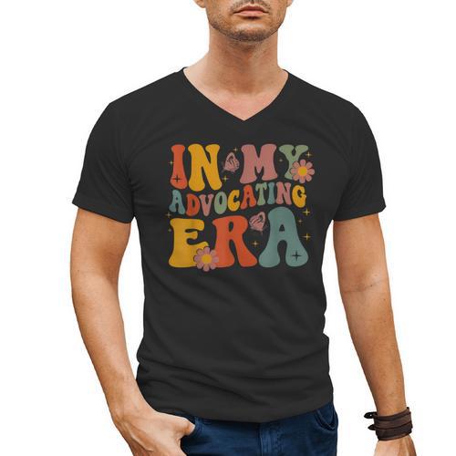 In My Advocating Era Advocate Autism Awareness Sped Teacher Men Women Kids Men's V-Neck T-Shirt - teacherstshirts.com AU
