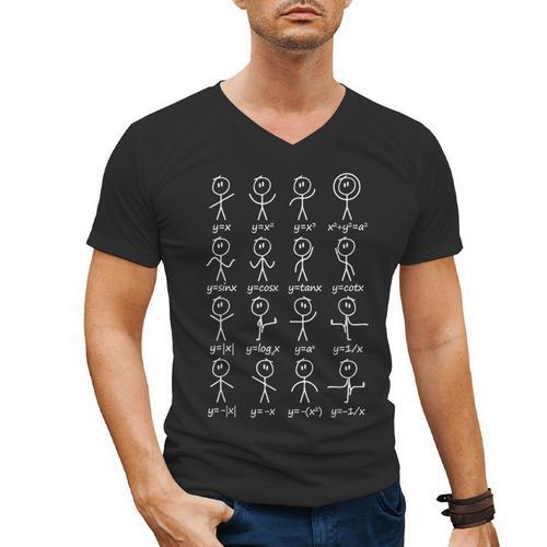Algebra Dance Graph Figures Math Equation Teacher Men's V-Neck T-Shirt - teacherstshirts.com DE
