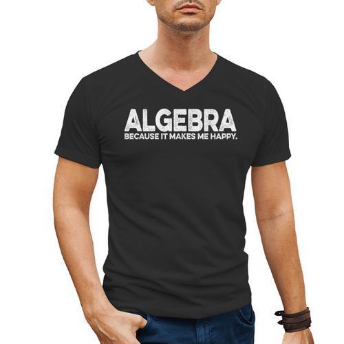 Algebra Quote For Math Lover Teacher Love Algebra Men Women Kids Men's V-Neck T-Shirt - teacherstshirts.com DE