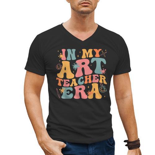 In My Art Teacher Era Artists First Day Of School Women Men's V-Neck T-Shirt - teacherstshirts.com CA