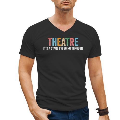 Theatre Drama Teacher Stage Play Broadway Theatre Men's V-Neck T-Shirt - teacherstshirts.com AU
