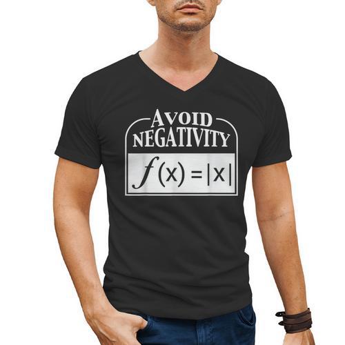 Avoid Negativity Math Teacher Men's V-Neck T-Shirt - teacherstshirts.com AU