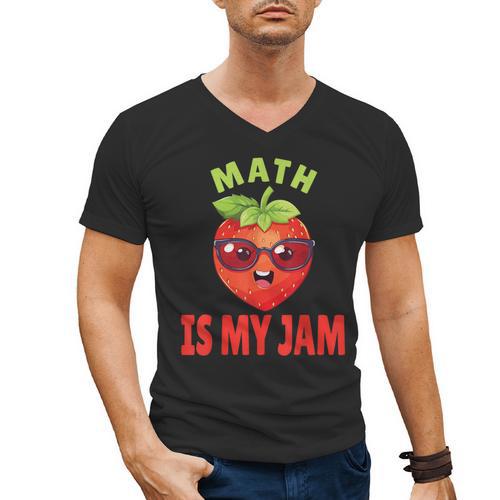 Back To School Math Is My Jam Math Teacher Men's V-Neck T-Shirt - teacherstshirts.com UK