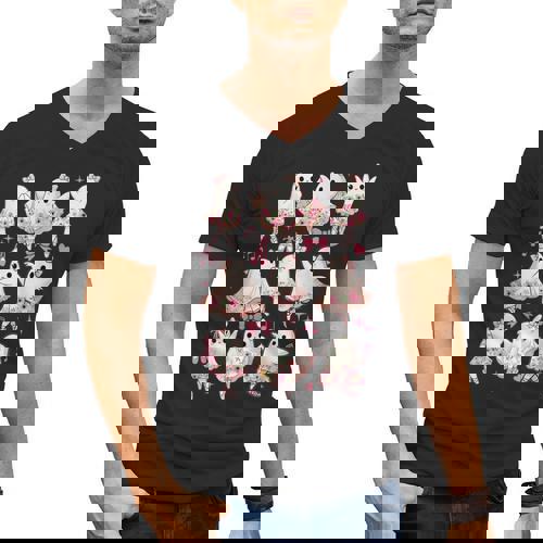 Ballet Ghost Ballet Dancer Spooky Dance Halloween Teacher Men&#x27;s V-Neck T-Shirt - teacherstshirts.com