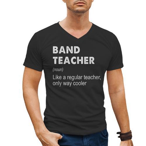 Band Teacher Definition Teaching School Teacher Men's V-Neck T-Shirt - teacherstshirts.com AU