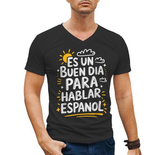 Bilingual Teacher Maestra Spanish Teacher Men's V-Neck T-Shirt - teacherstshirts.com UK