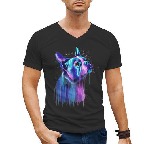Boston Terrier Dog For a Boston Terrier Mom Men's V-Neck T-Shirt - Bostonterriersmerch.com