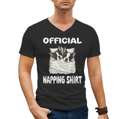 Boston Terrier Dog Official Sleepshirt Pajamas Nightgown For Men Women Kids Men's V-Neck T-Shirt - Bostonterriersmerch.com