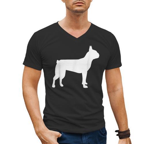Boston Terrier Men's V-Neck T-Shirt - Bostonterriersmerch.com