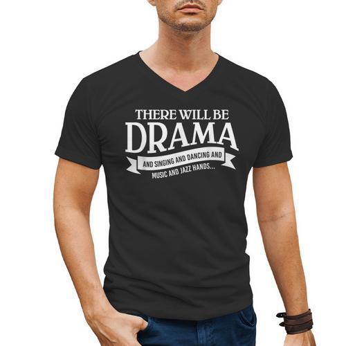 Broadway Actor There Will Be Drama Theater Teacher Men Women Men's V-Neck T-Shirt - teacherstshirts.com UK