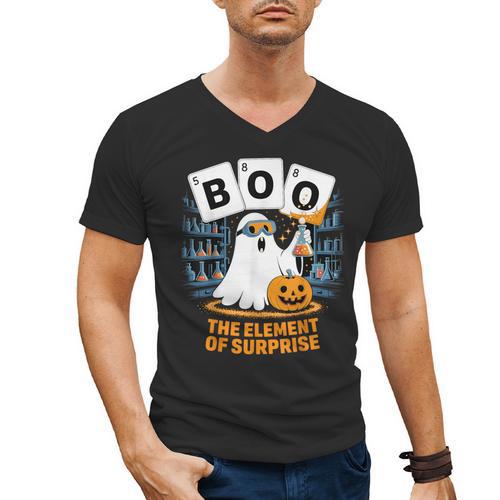 Chemistry Boo Ghost Element Of Surprise Science Teacher Tee Men's V-Neck T-Shirt - teacherstshirts.com AU