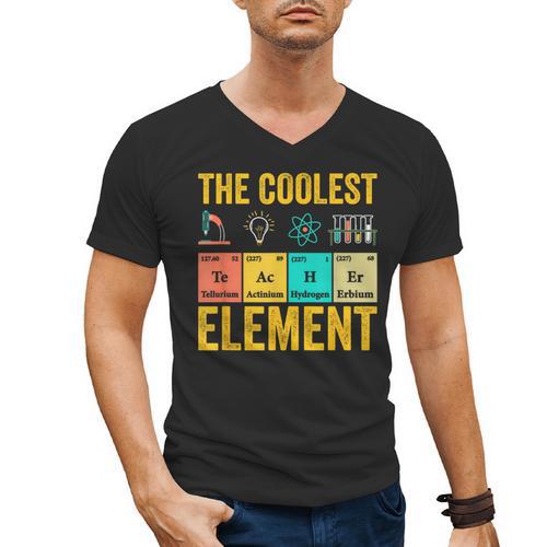 Chemistry Teacher Element Science Student Chemist Men's V-Neck T-Shirt - teacherstshirts.com DE