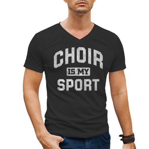 Choir Is My Sport Quote Choir Teacher Men's V-Neck T-Shirt - teacherstshirts.com AU