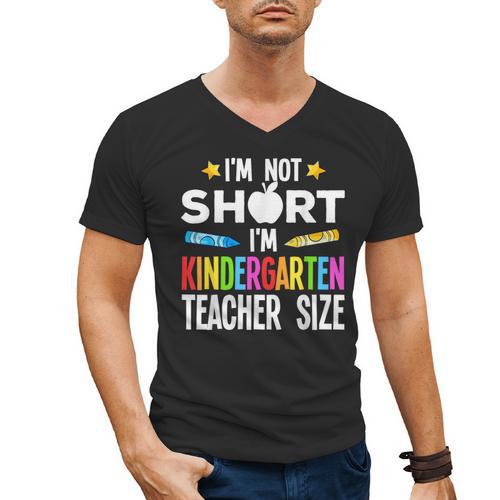 Cool Kindergarten Teacher Art For Men Women Preschool Kinder Men's V-Neck T-Shirt - teacherstshirts.com AU