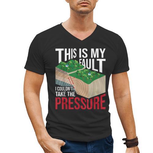 Couldn't Take The Pressure Geology Earth Science Teacher Men's V-Neck T-Shirt - teacherstshirts.com AU